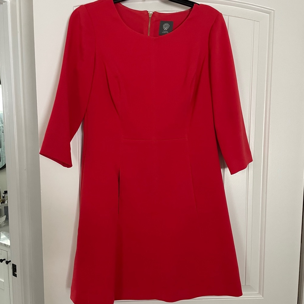 Red fit and flare Vince Camuto Dress